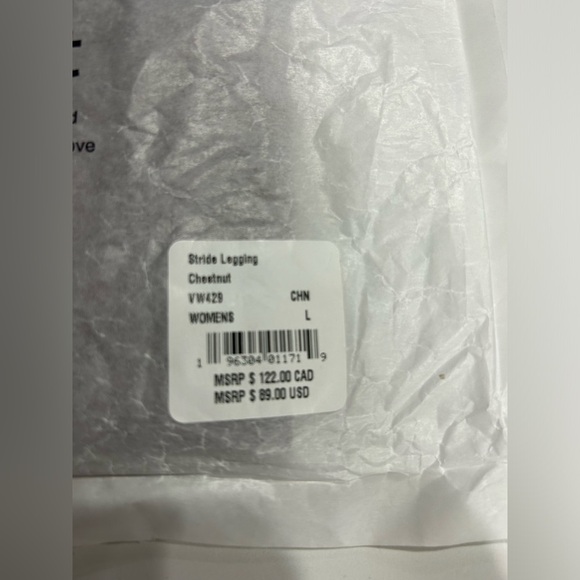 Vuori Women's Large Stride Legging Chestnut Dark Pink NWT 7/8 Length High Rise - Picture 7 of 8